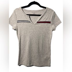 • Tommy Hilfiger Gray V-Neck Shirt New Without Tags